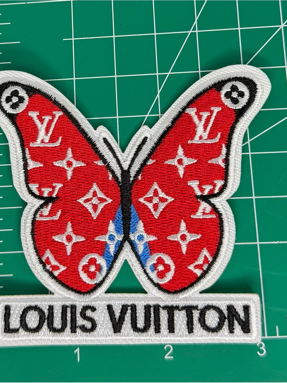 3PC DESIGNER Red Butterfly & Patch Set - Picture 3 of 4